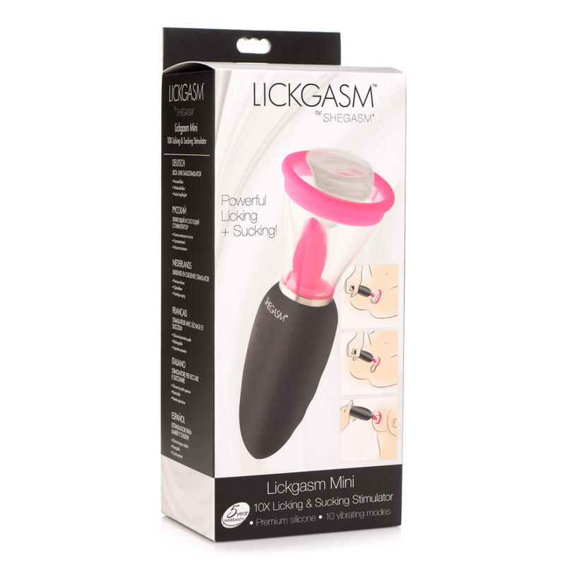 Lickgasm Mini - 10x Stimulateur de Léchage et de Succion - Rose