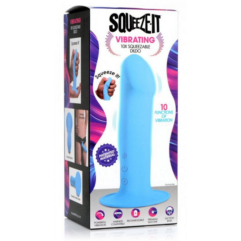 Dildo vibrant compressible