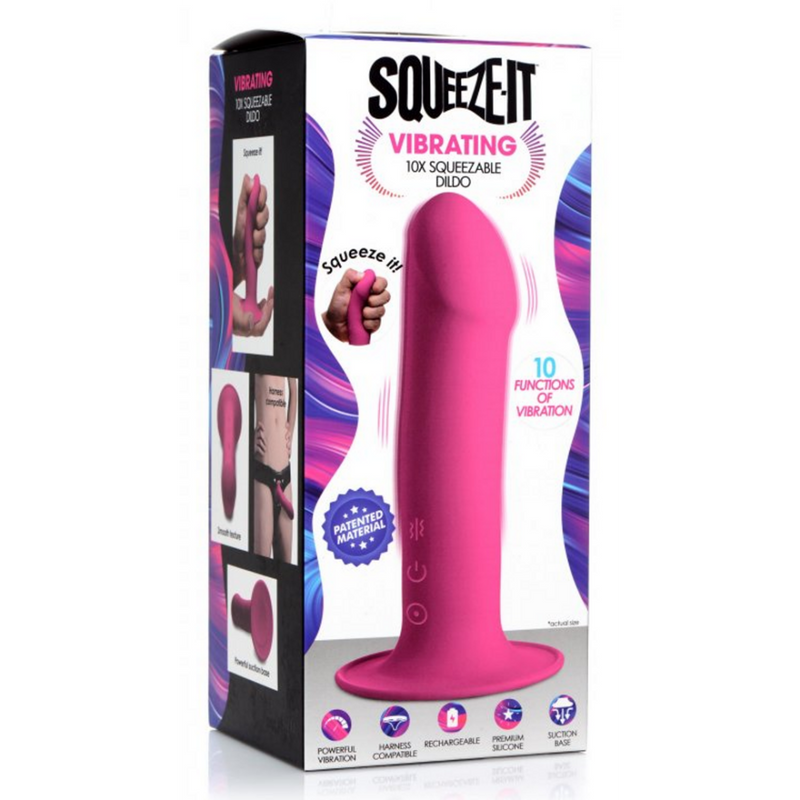 Dildo vibrant squeezable