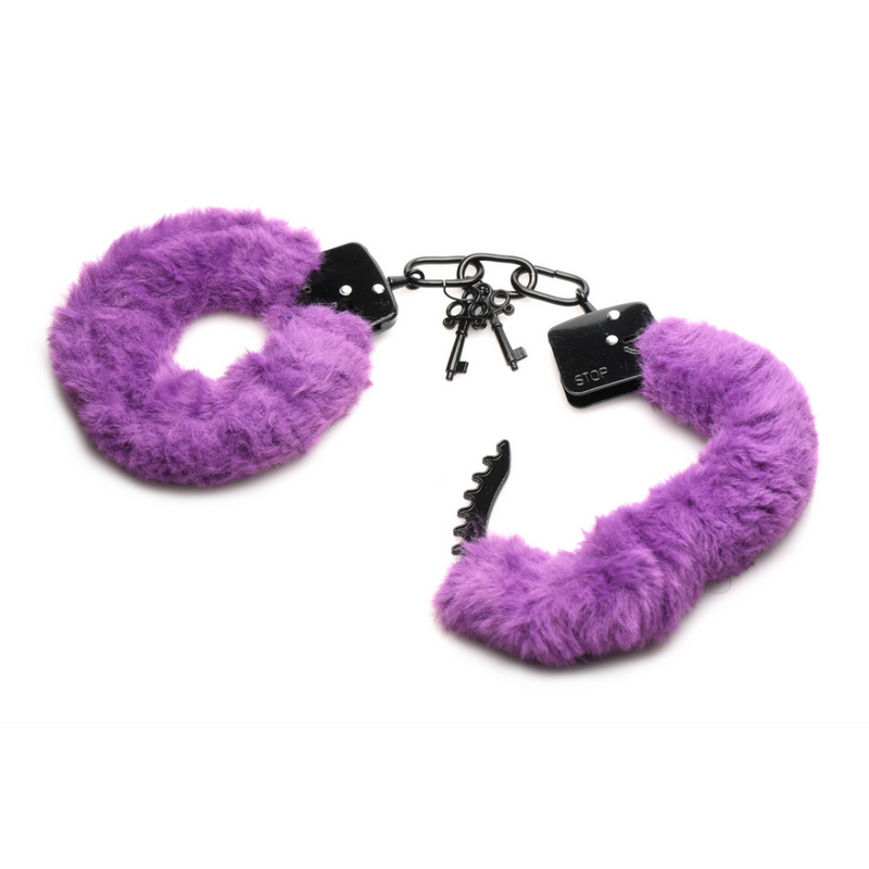 Cuffed in Fur - Furry Handcuffs - Purple