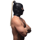 Masque de bondage avec queue de cheval blonde