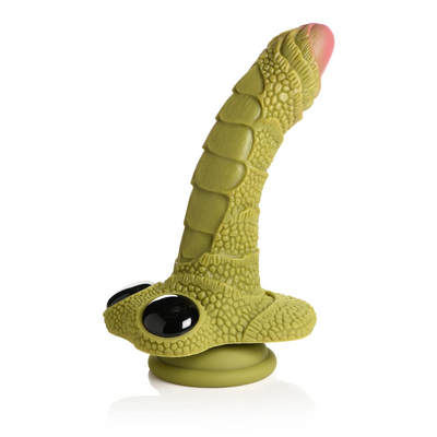 Dildo en silicone écailleux Monstre des marais - Noir