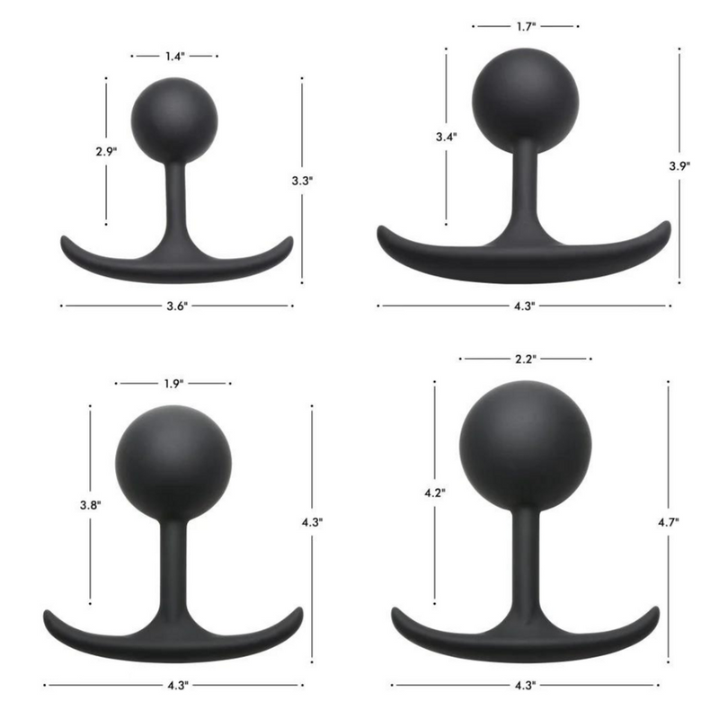 Comfort Plugs Silicone Weighted Round Plug 4,4 - Noir