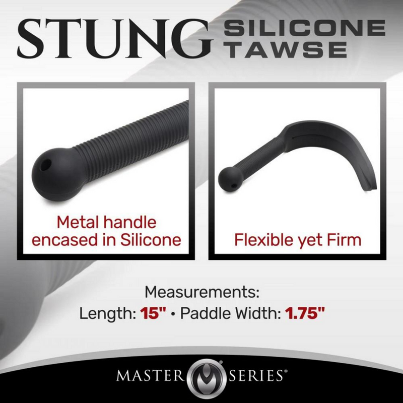 Tawse en silicone Stung - Noir