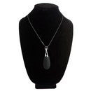 Collier en silicone en forme de goutte avec vibration - Noir
