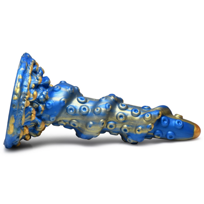 Dildo en silicone Kraken - Bleu