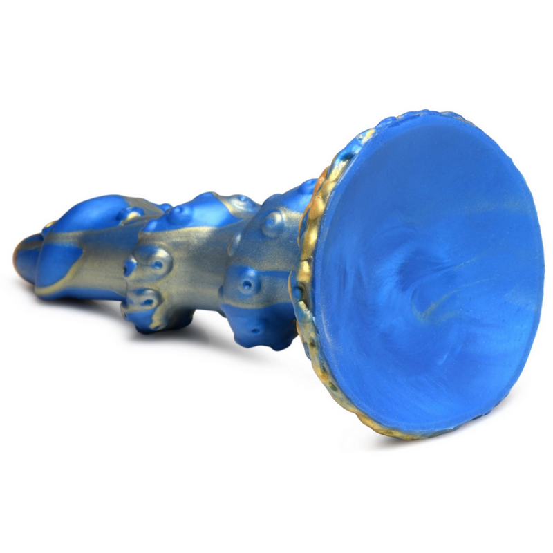 Dildo en silicone Kraken - Bleu