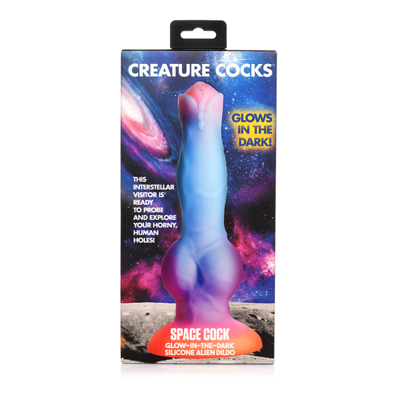 Space Cock - Brille dans le noir - Dildo en silicone extraterrestre