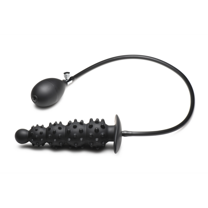 Ass Puffer - Plug Anal Gonflable en Silicone Texturé - Noir