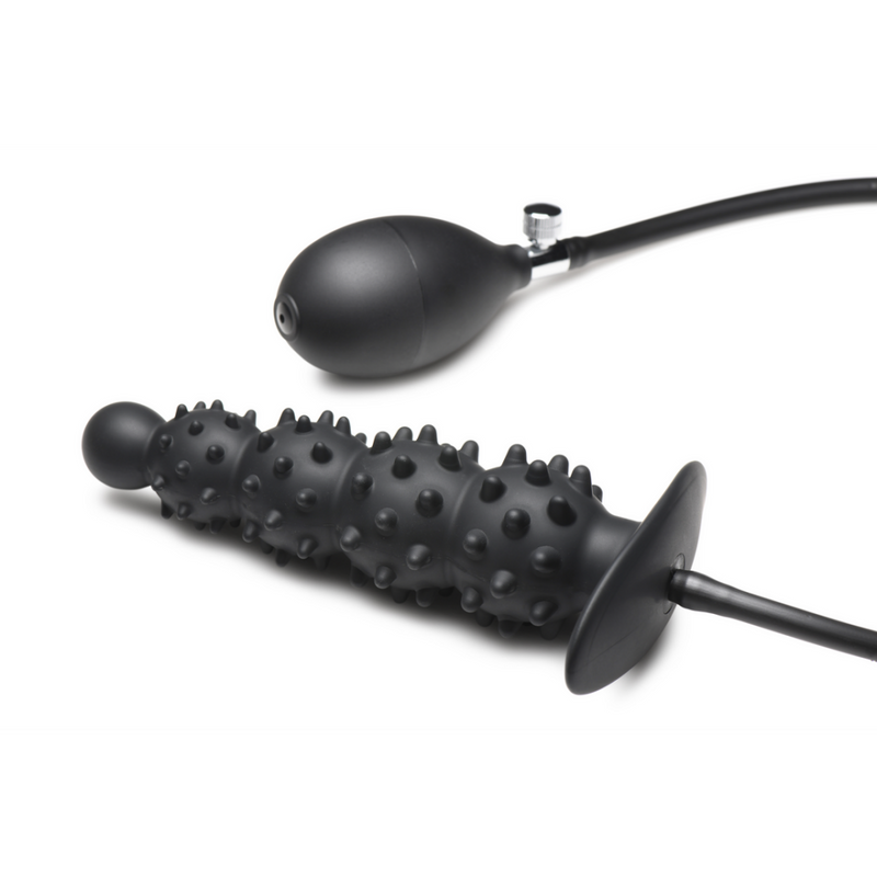 Ass Puffer - Plug Anal Gonflable en Silicone Texturé - Noir