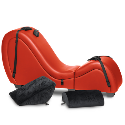 Chaise de Sexe Kinky avec Coussins d'Amour - Rouge