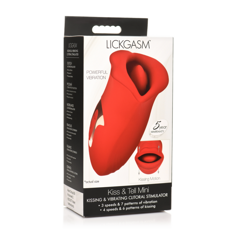 Kiss and Tell - Stimulateur clitoridien en silicone vibrant et à embrasser - Rouge