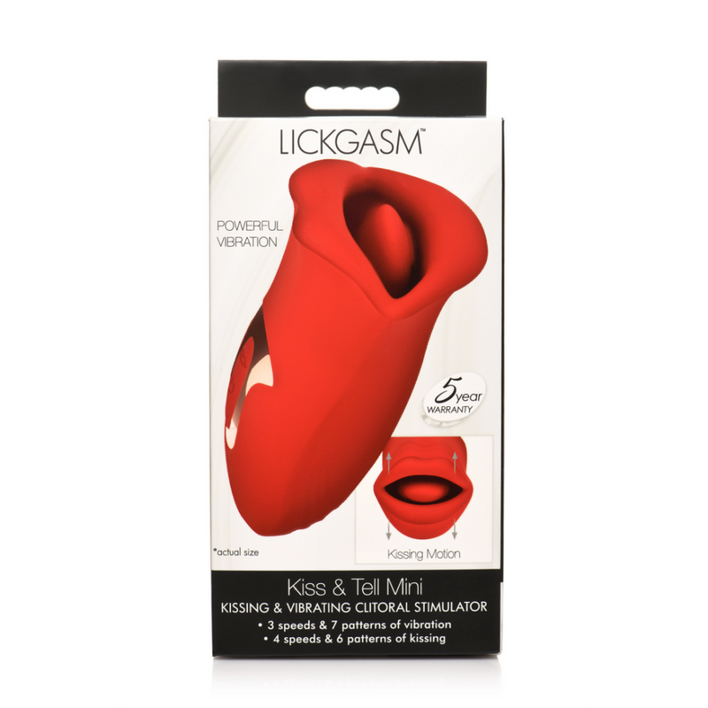 Kiss and Tell - Stimulateur clitoridien en silicone vibrant et à embrasser - Rouge