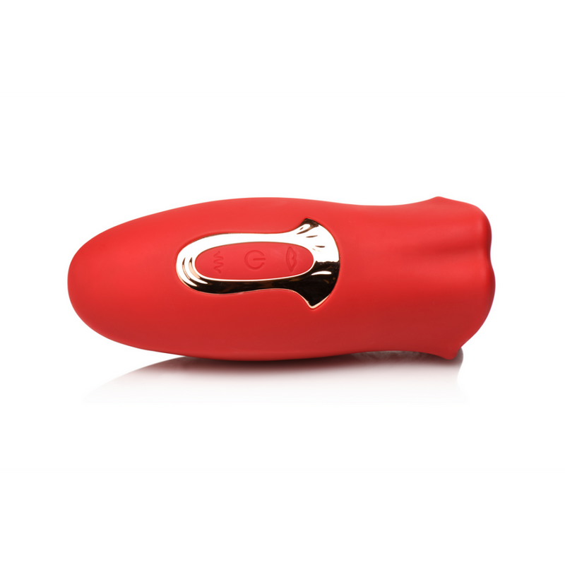 Kiss and Tell - Stimulateur clitoridien en silicone vibrant et à embrasser - Rouge