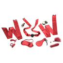 Ensemble de Massage et de Bondage pour Amoureux - Rouge