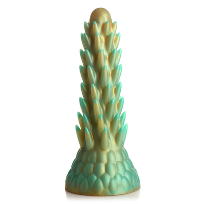 Stégosaure - Dildo en silicone reptile épineux - Vert