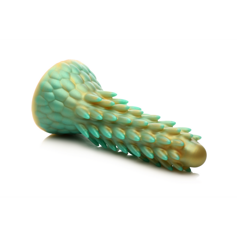 Stégosaure - Dildo en silicone reptile épineux - Vert