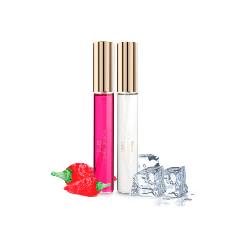 Gloss à Lèvres Baisable Refroidissant et Réchauffant - 2 pièces de 0,4 fl oz / 2 pièces de 13 ml