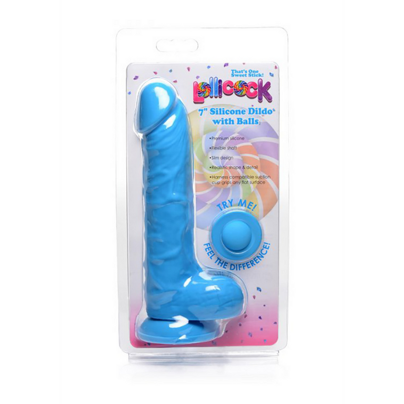 Dildo en silicone avec boules - 7 / 18 cm