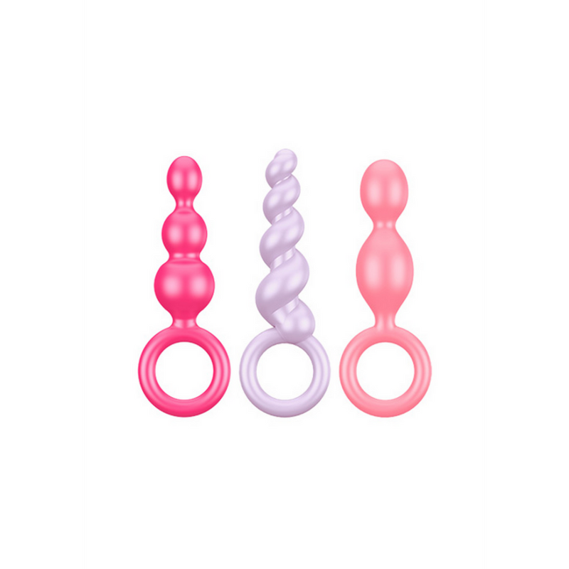 Booty Call - Ensemble de Plug Anal 3 Pcs - Rose/Violet/Rouge