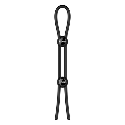 Forge - Lasso Silicone Double Ajustable Cock Ring - Noir