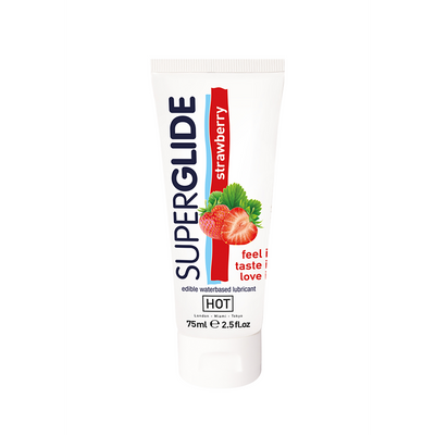 Superglide - Lubrifiant comestible à base d'eau - Fraise - 3 fl oz / 75 ml