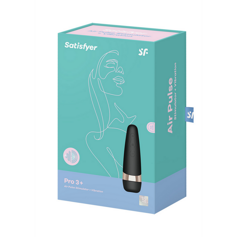 Pro 3Plus - Stimulateur Airpulse et Vibration - Noir/Or