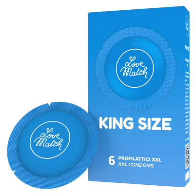 King Size - Préservatifs - 2,4 / 60 mm - 6 Pièces