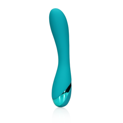 Vibromasseur G-Spot en silicone lisse - Bleu canard