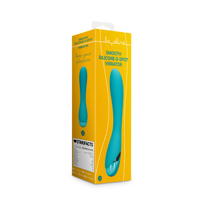 Vibromasseur G-Spot en silicone lisse - Bleu canard