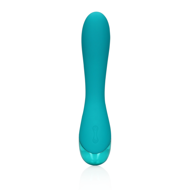 Vibromasseur G-Spot en silicone lisse - Bleu canard