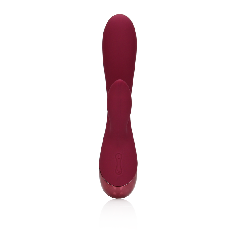 Vibromasseur en silicone lisse - Cerise noire