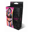 Soutien-gorge à armatures et ensemble de culotte - 2X - Noir