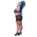 Ensemble haut à col halter et jupe en tulle à pois - 2X - Noir