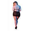 Ensemble haut à col halter et jupe en tulle à pois - 2X - Noir