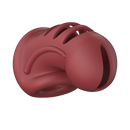 Modèle 28 - Ultra Soft Silicone Chastity Cage - Rouge