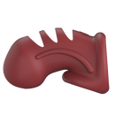 Modèle 28 - Ultra Soft Silicone Chastity Cage - Rouge