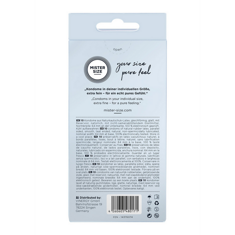 Pure Feel - Préservatifs 64 mm - 10 Pack