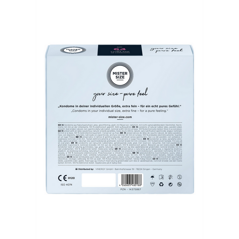 Pure Feel - Préservatifs 64 mm - 36 Pack