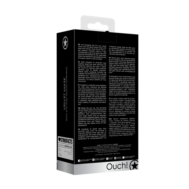 Masque avec ouverture pour les yeux et la bouche