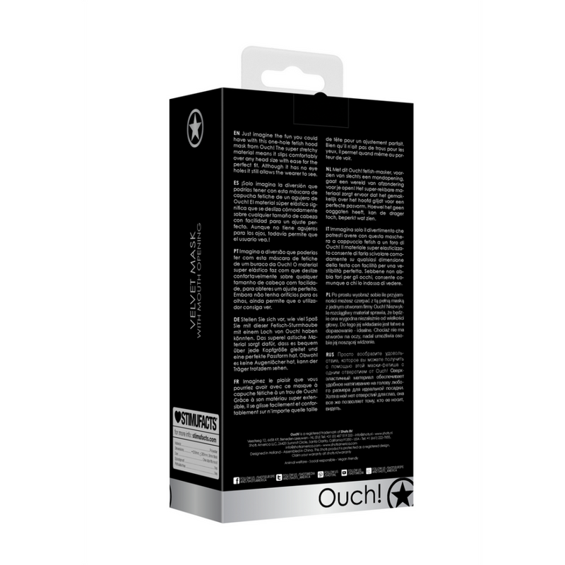 Masque avec ouverture buccale