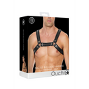 Harnais Bulldog en cuir avec boucles - L/XL