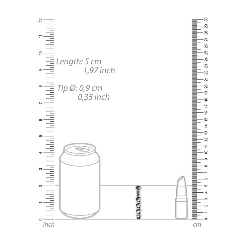 Ribbed Hollow Penis Plug - 0.4 / 9 mm
