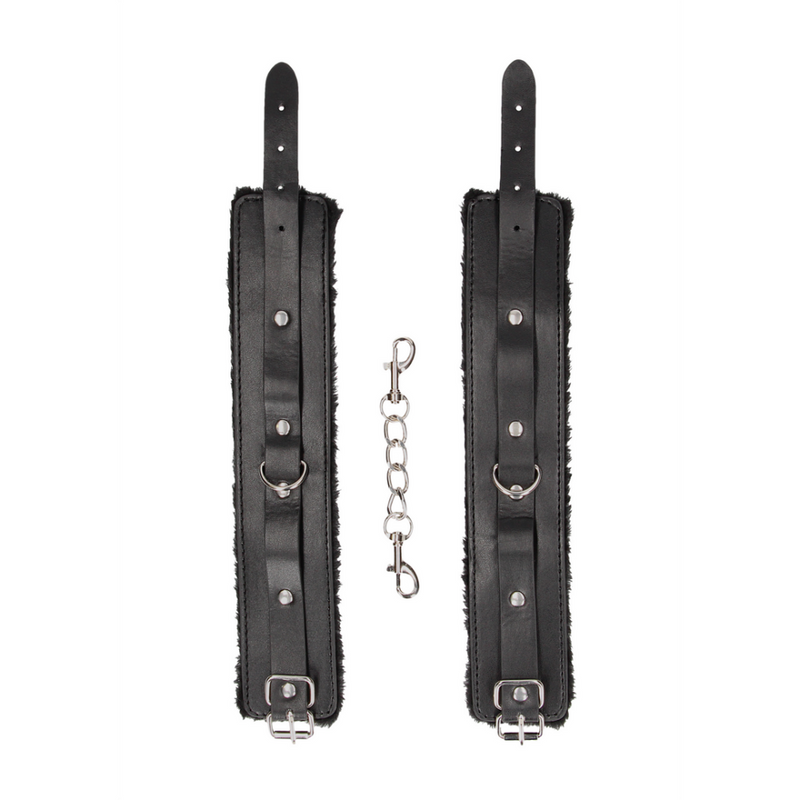 Menottes de cheville en cuir synthétique rembourré