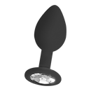 Plug anal en silicone avec bijou amovible