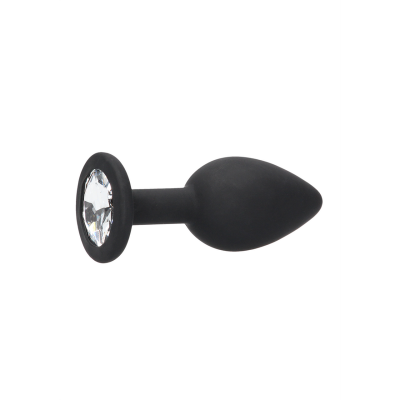 Plug anal en silicone avec bijou amovible