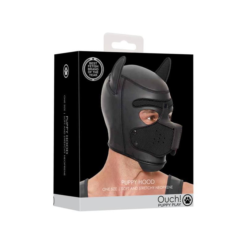 Masque en néoprène pour chiot - Noir