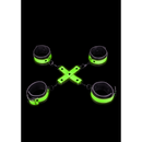 Menottes pour les poignets et les chevilles avec hogtie - Brillant dans le noir