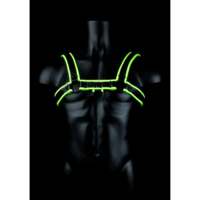 Chest Bulldog Harness - Glow in the Dark - L/XL