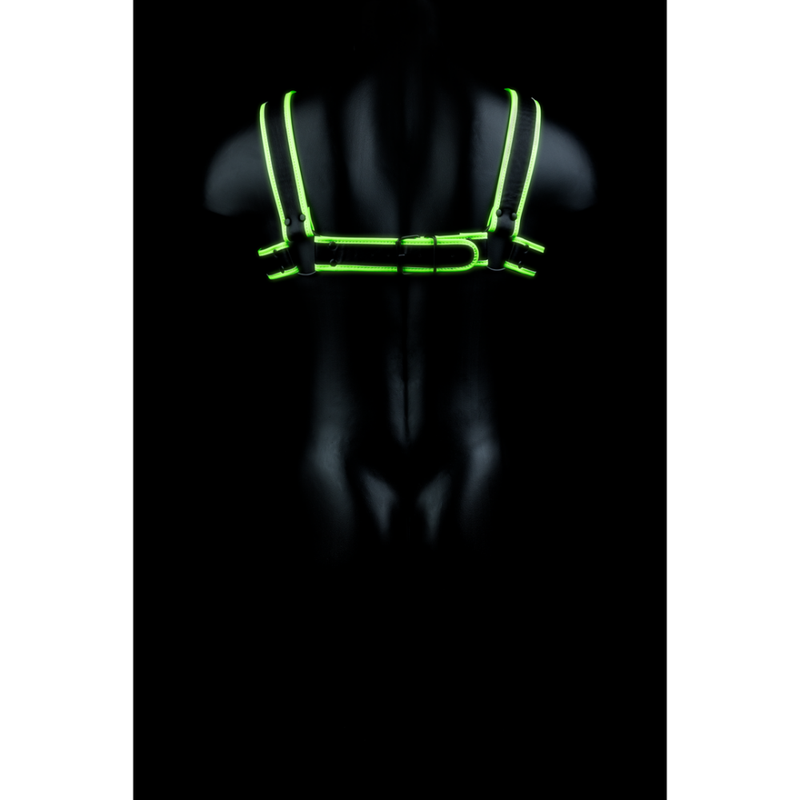 Chest Bulldog Harness - Glow in the Dark - S/M